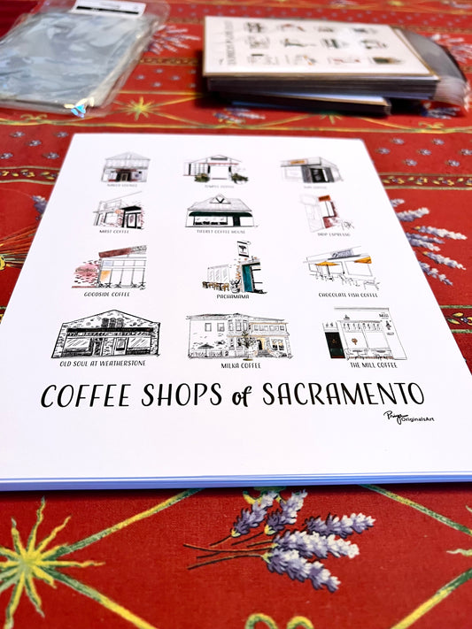 Coffee Shops of Sacramento - limited edition