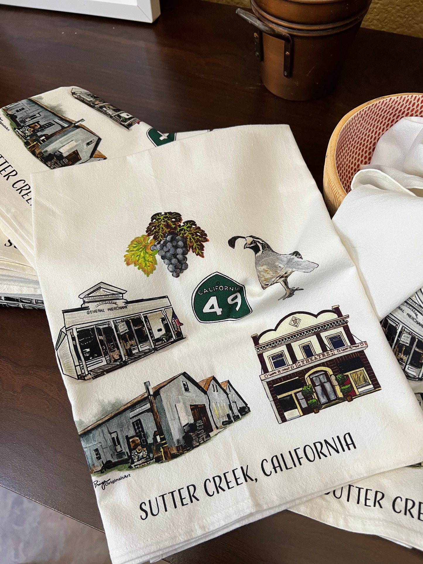 Sutter Creek Flour Sack Tea Towel