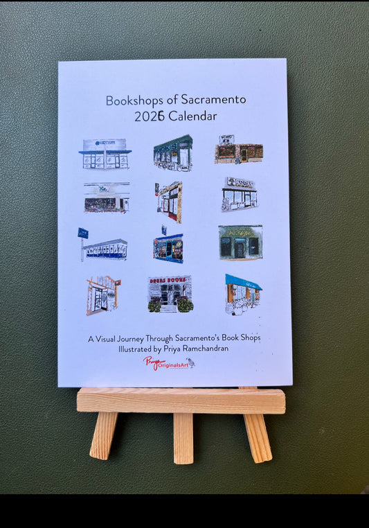 Bookshops of Sacramento 2026 Desktop Calendar + easel