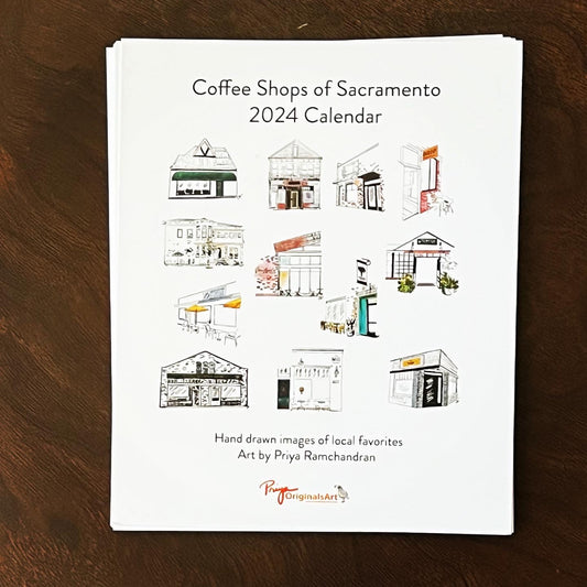 Coffee Shops of Sacramento - 2024  Desktop Calendar - version 2