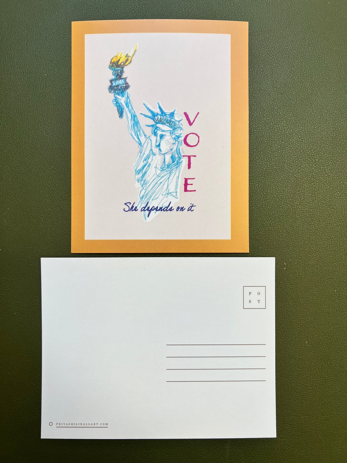 Vote! Lady Liberty postcard