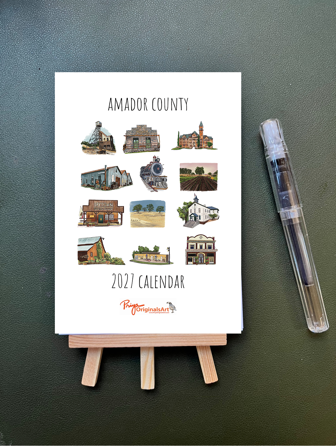 2027 Amador County Desktop Calendar
