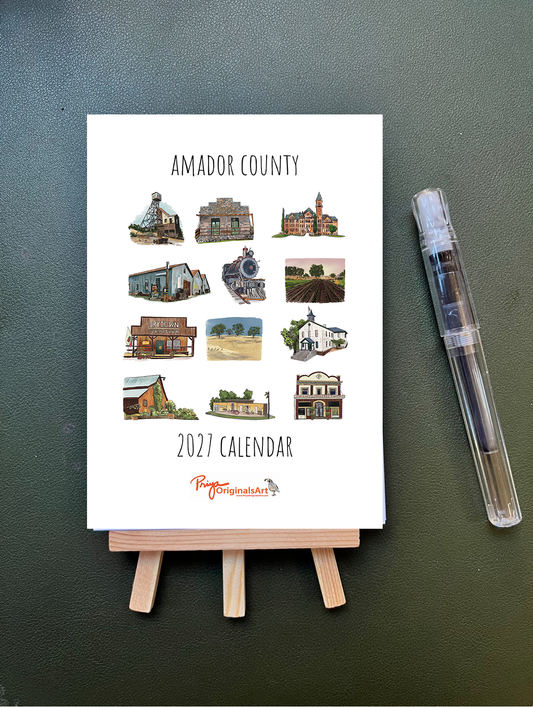 2027 Amador County Desktop Calendar
