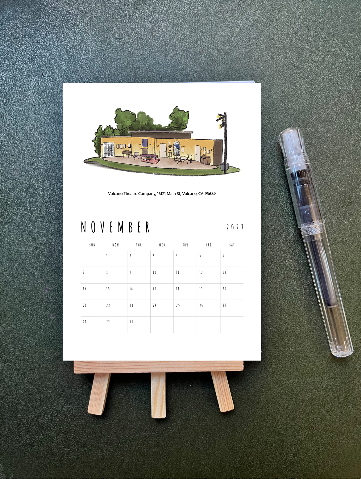2027 Amador County Desktop Calendar
