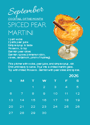 A Year in Cocktails - 2026 Desktop Calendar + easel
