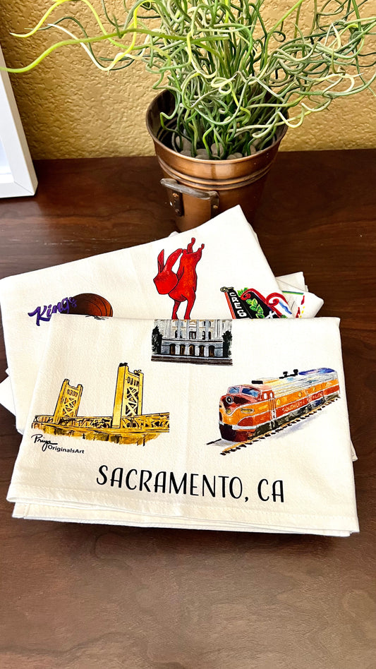 Sacramento Flour Sack Tea Towel