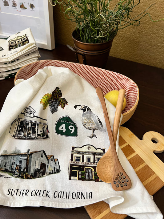 Sutter Creek Flour Sack Tea Towel