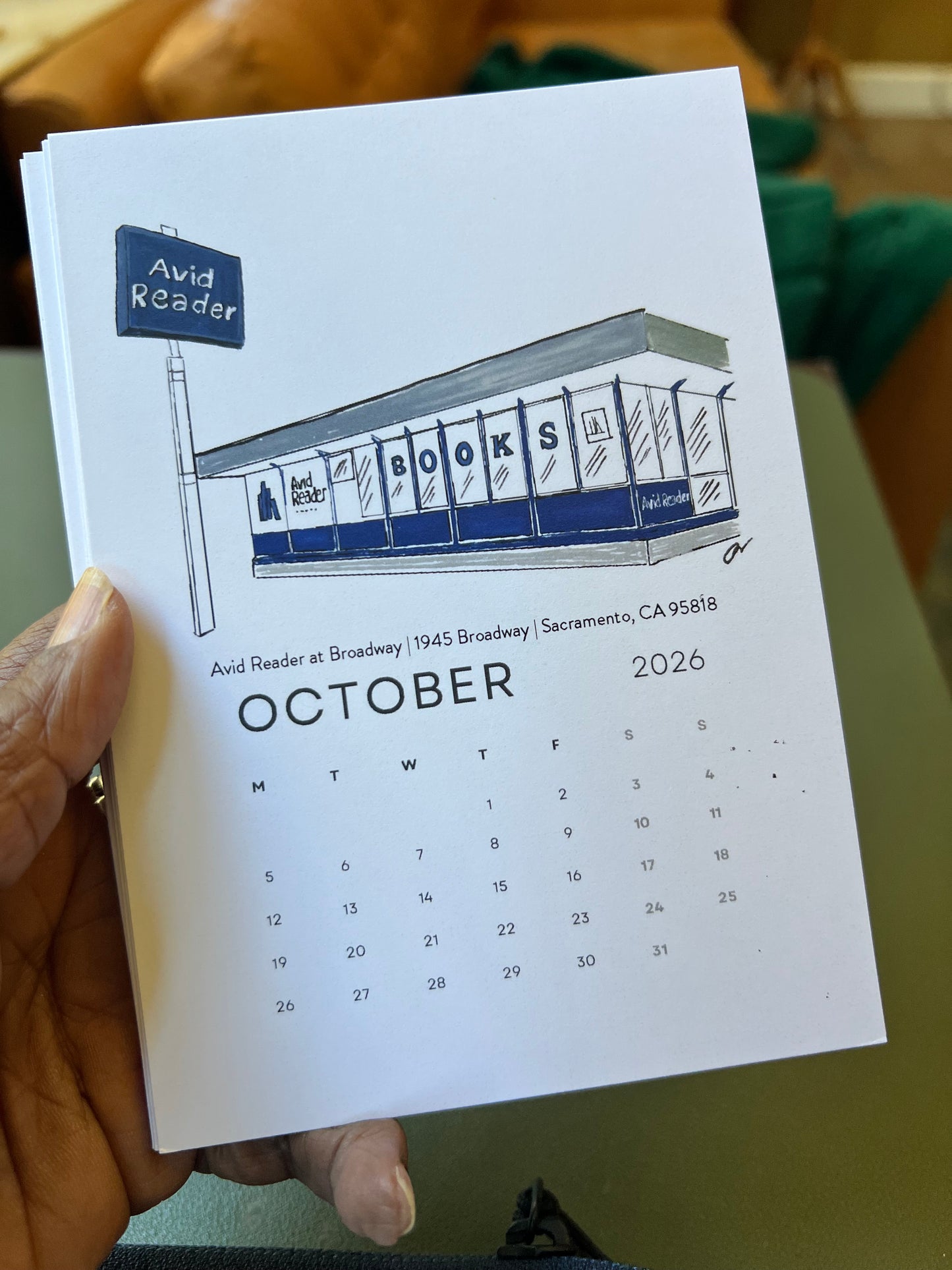 Bookshops of Sacramento 2026 Desktop Calendar + easel