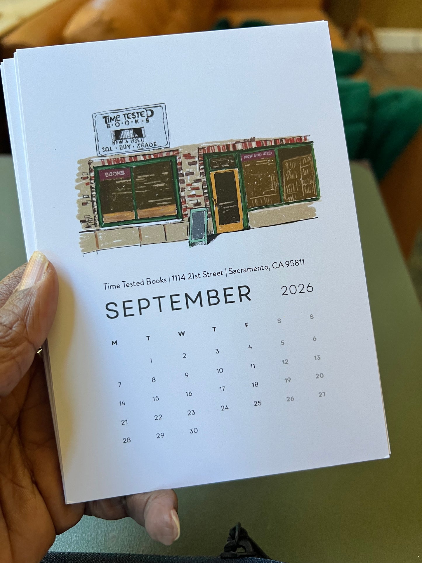 Bookshops of Sacramento 2026 Desktop Calendar + easel