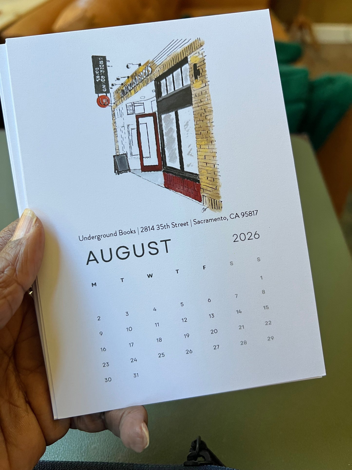 Bookshops of Sacramento 2026 Desktop Calendar + easel