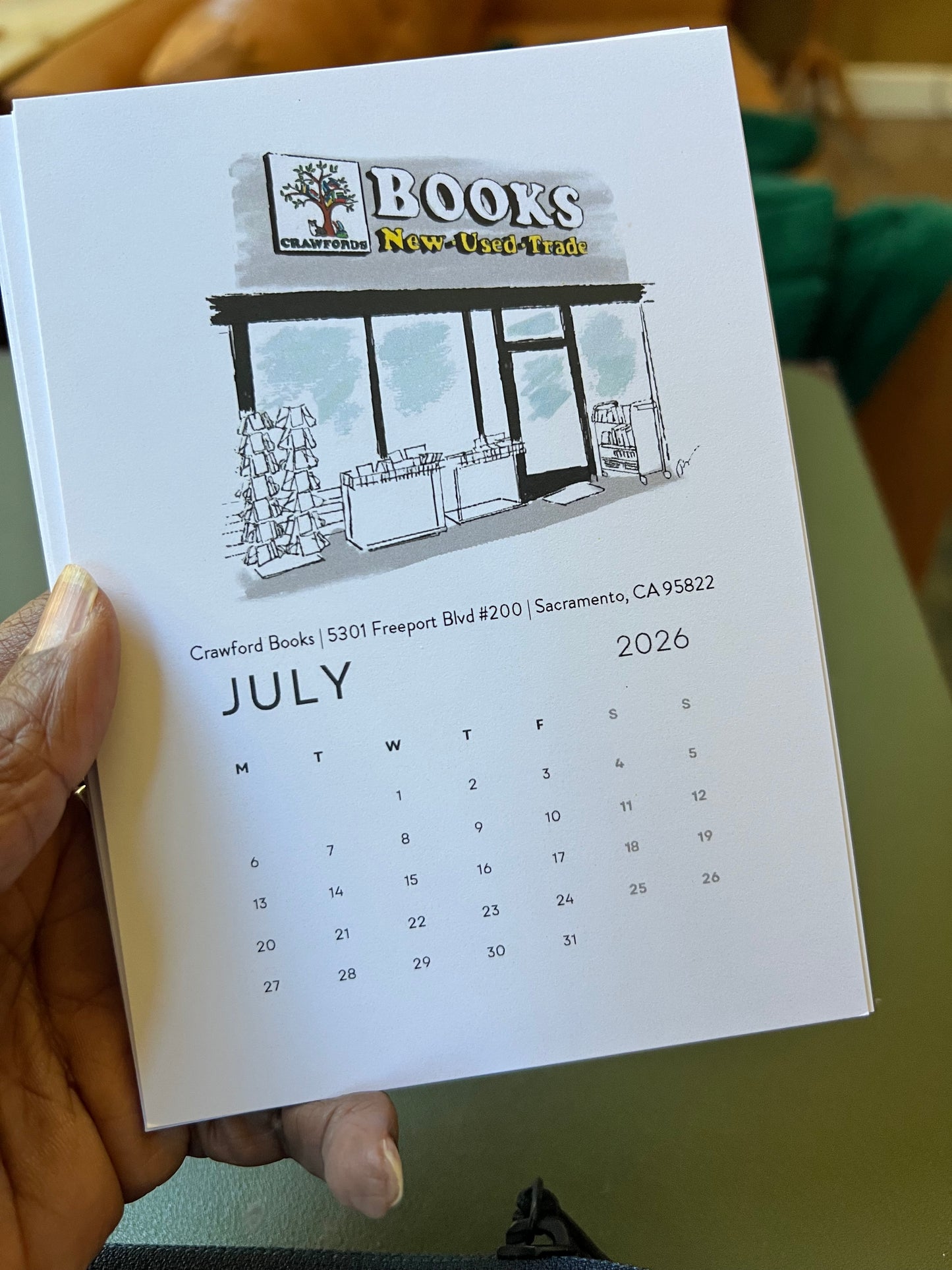 Bookshops of Sacramento 2026 Desktop Calendar + easel