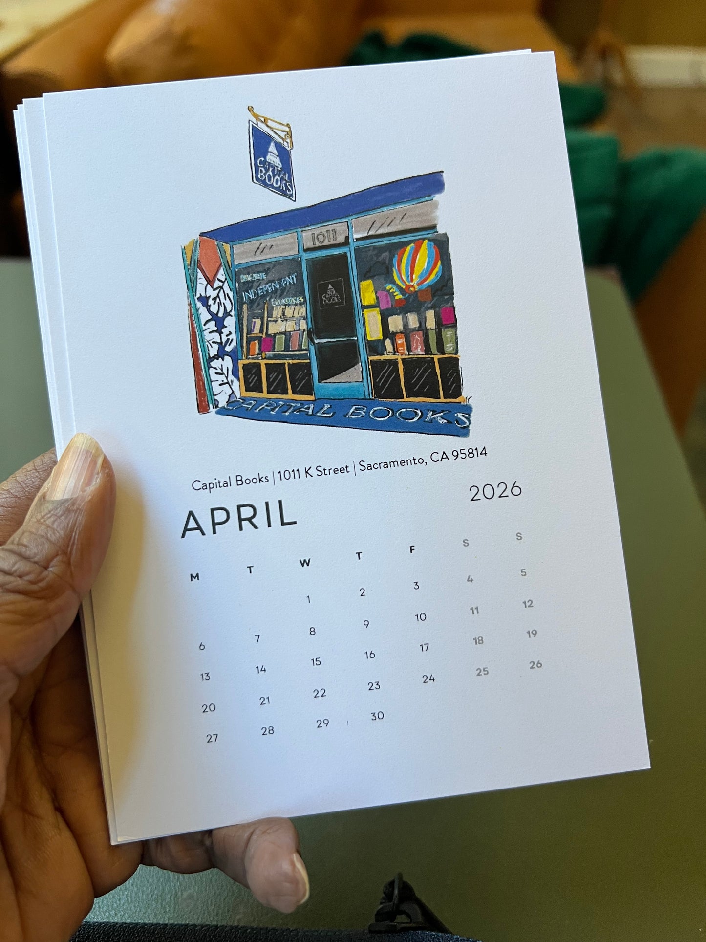 Bookshops of Sacramento 2026 Desktop Calendar + easel