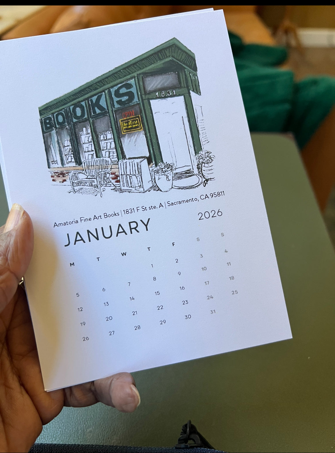 Bookshops of Sacramento 2026 Desktop Calendar + easel