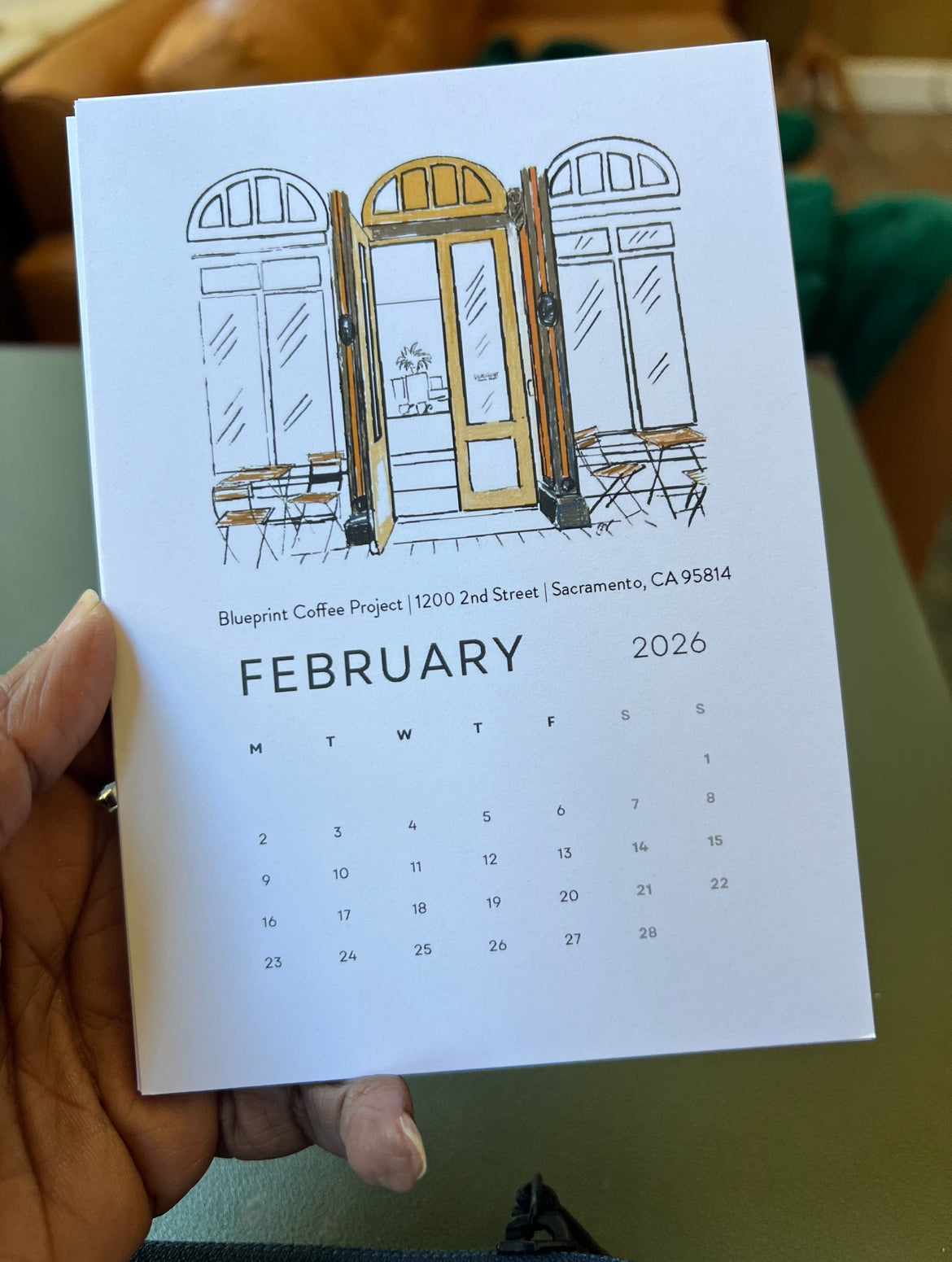 Sacramento's Third Places 2026 Desktop Calendar + easel