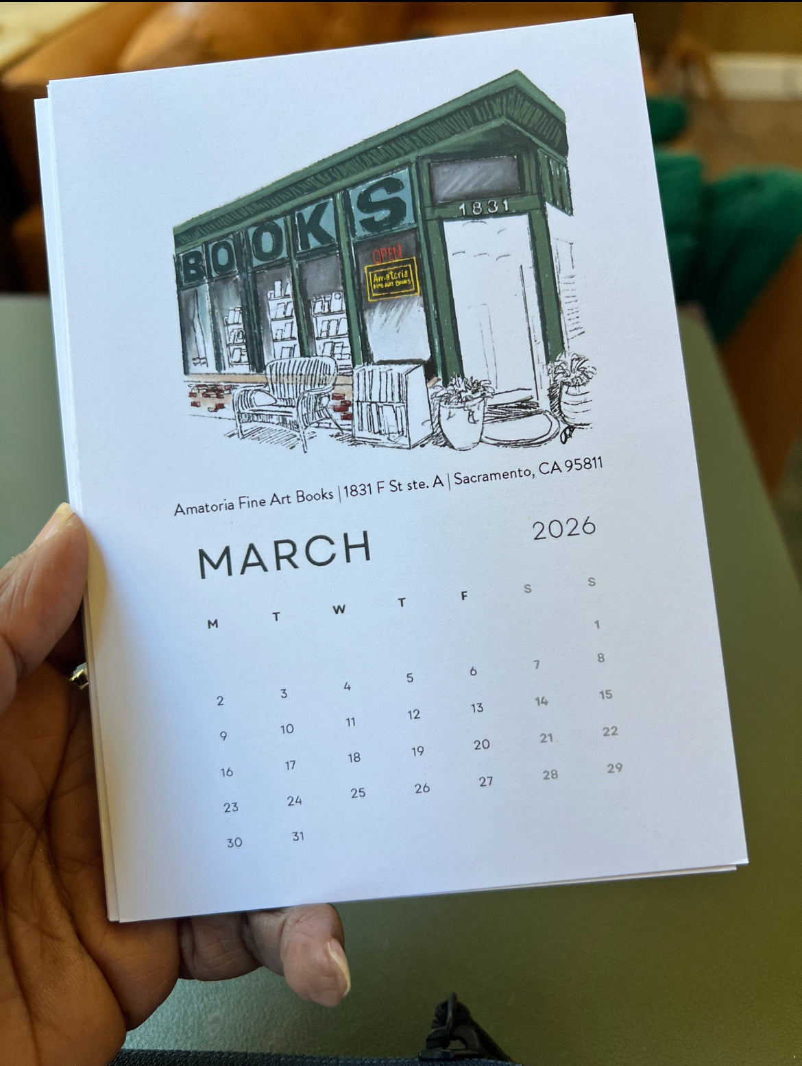 Sacramento's Third Places 2026 Desktop Calendar + easel