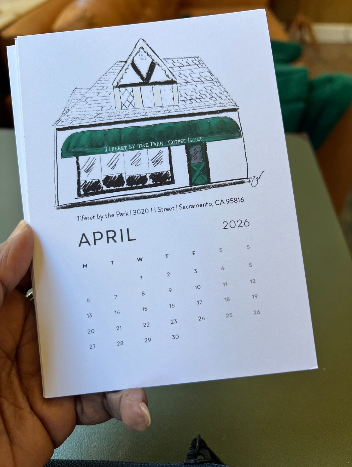 Sacramento's Third Places 2026 Desktop Calendar + easel