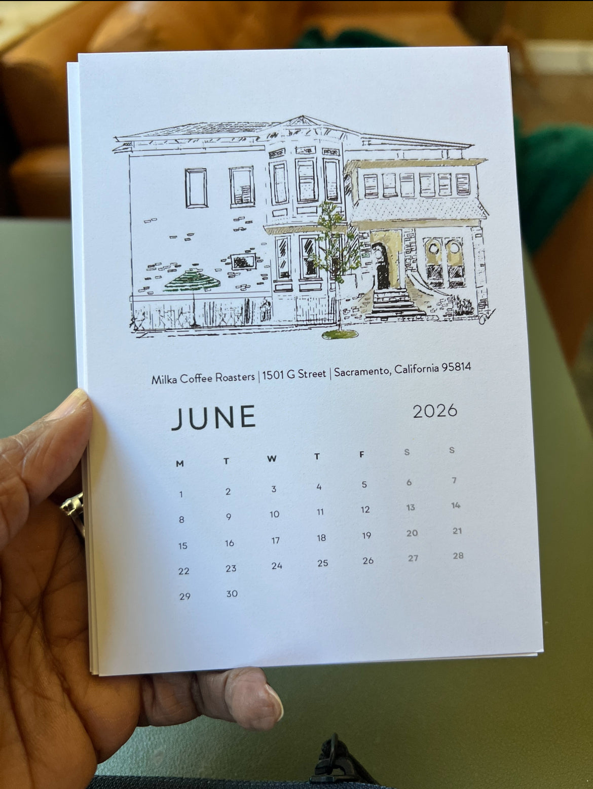 Sacramento's Third Places 2026 Desktop Calendar + easel