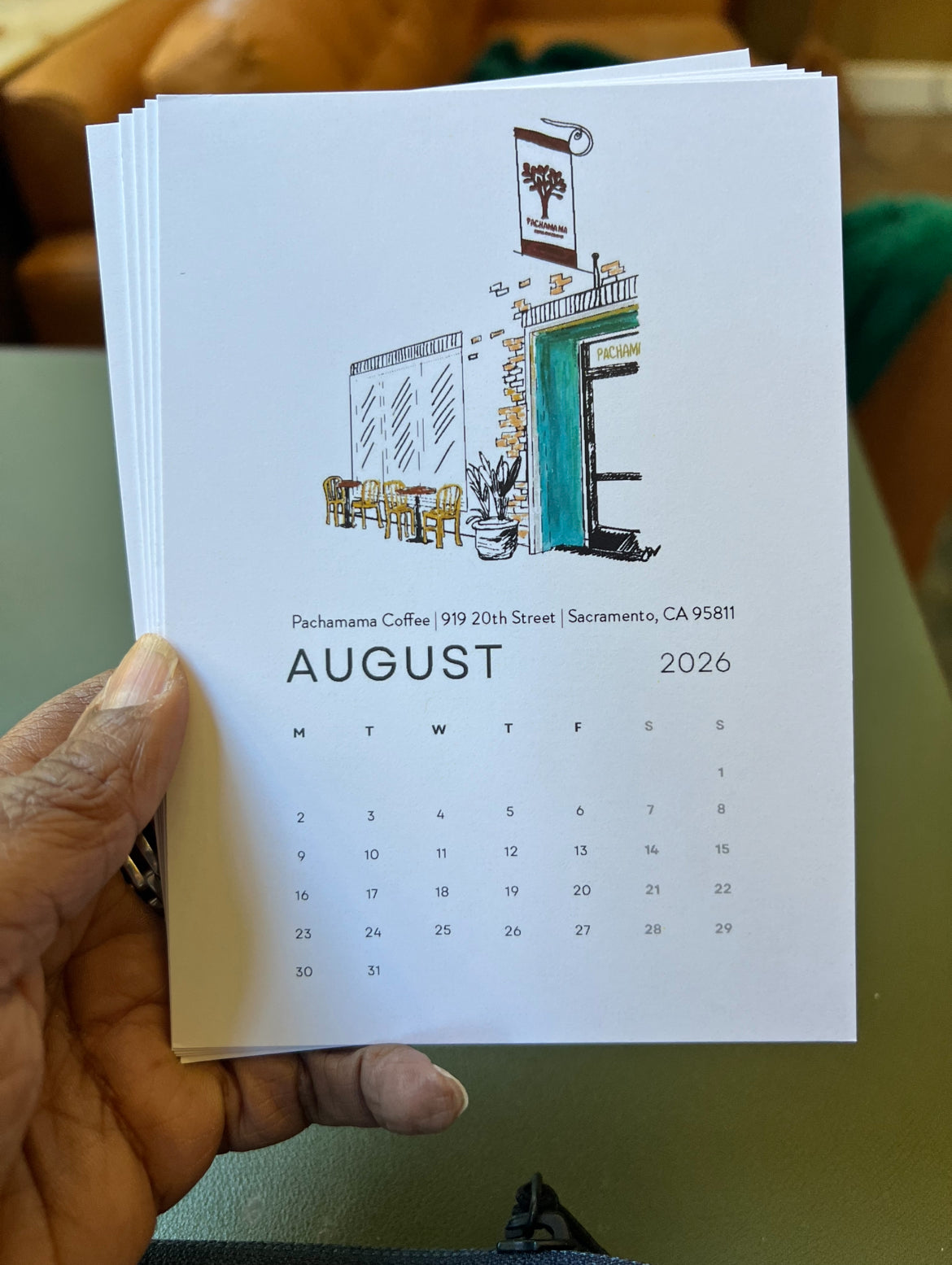 Sacramento's Third Places 2026 Desktop Calendar + easel