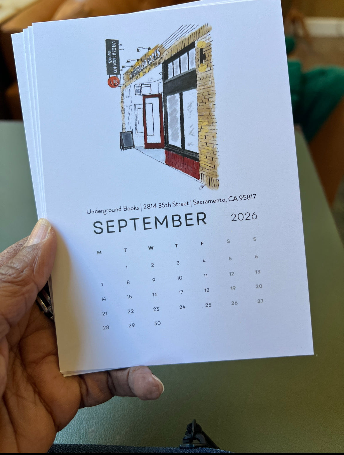 Sacramento's Third Places 2026 Desktop Calendar + easel