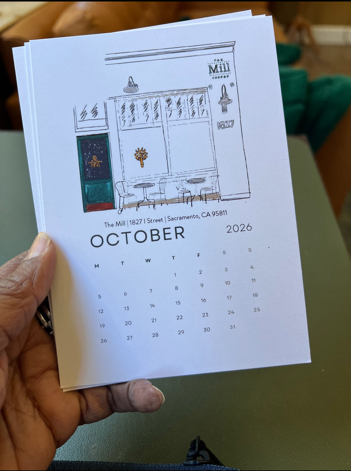 Sacramento's Third Places 2026 Desktop Calendar + easel