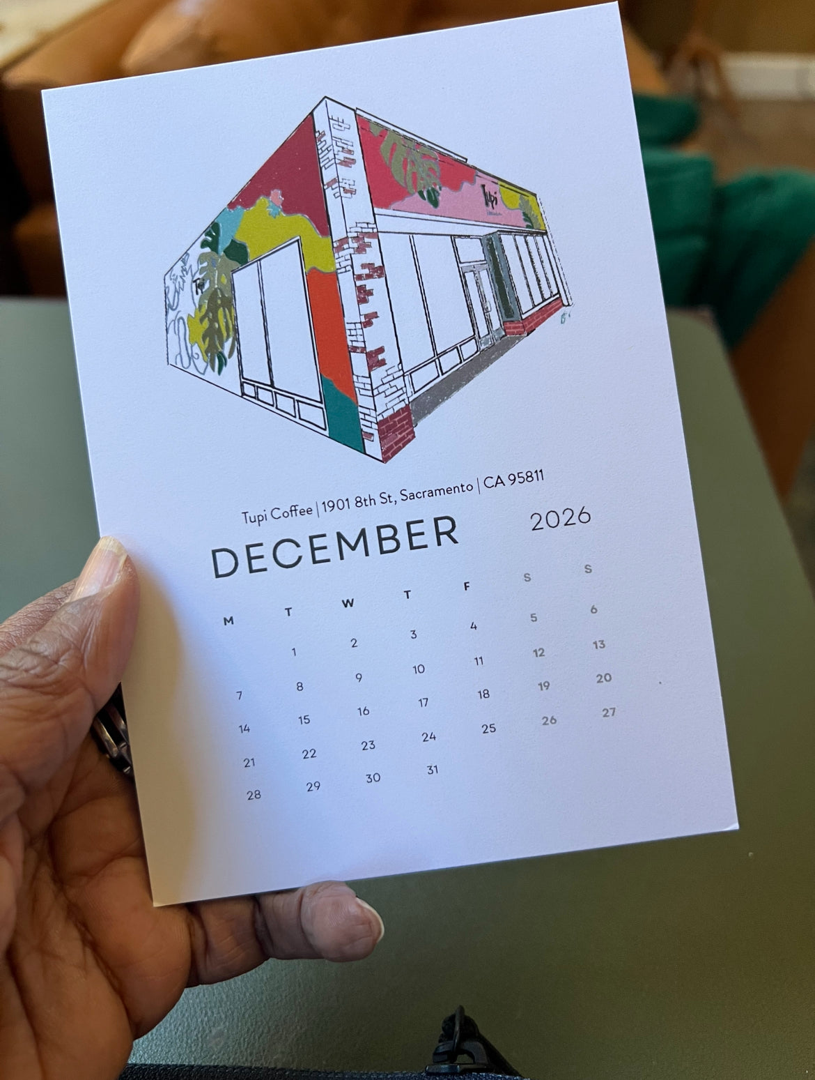 Sacramento's Third Places 2026 Desktop Calendar + easel