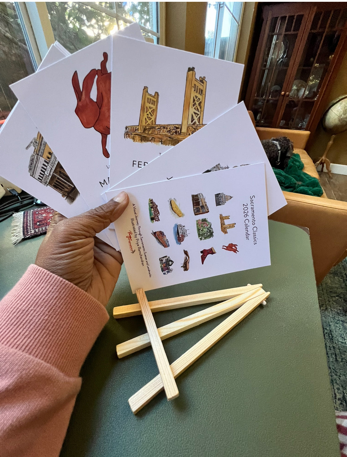 Sacramento Classics Desktop 2026 Calendar + Easel