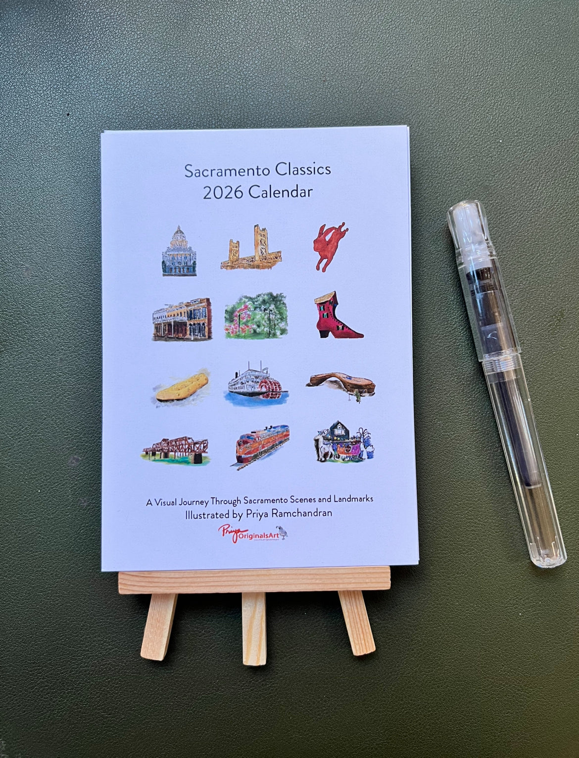 Sacramento Classics Desktop 2026 Calendar + Easel