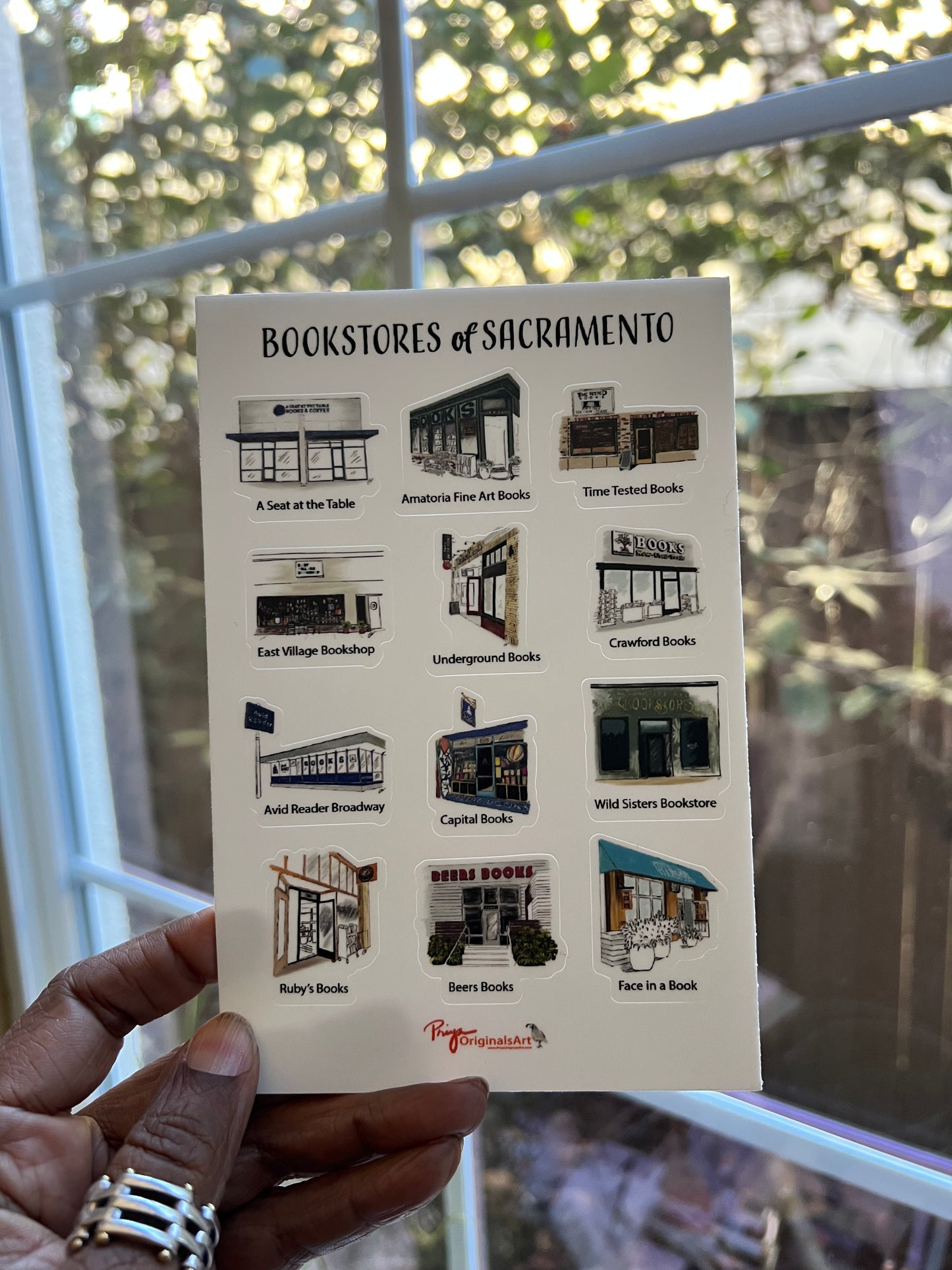 Sacramento Bookshops Sticker Sheet - 4x6"