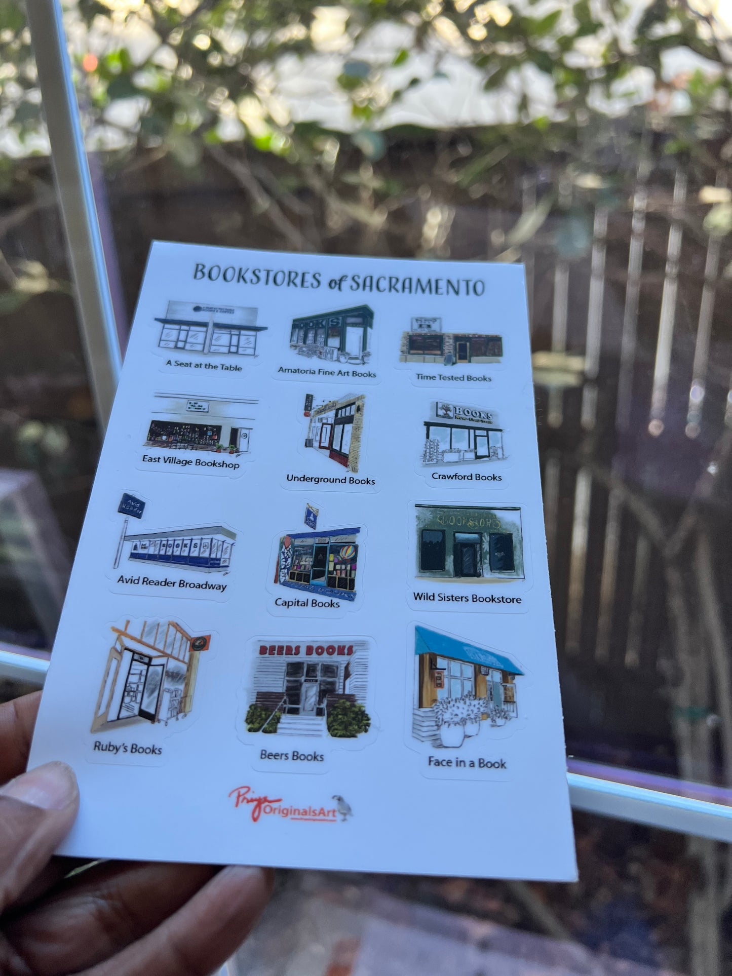 Sacramento Bookshops Sticker Sheet - 4x6"