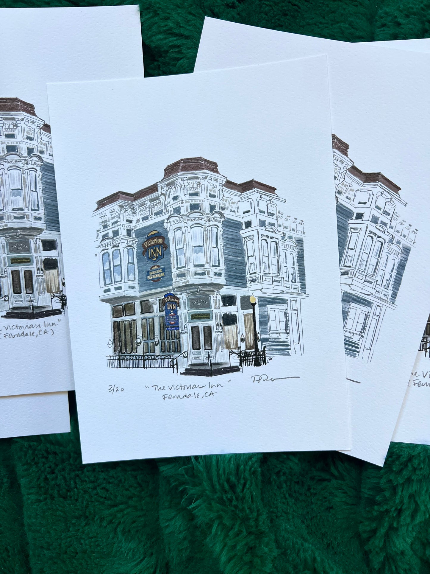 Limited Edition 5x7 Art Print - Victorian Inn, Ferndale, California