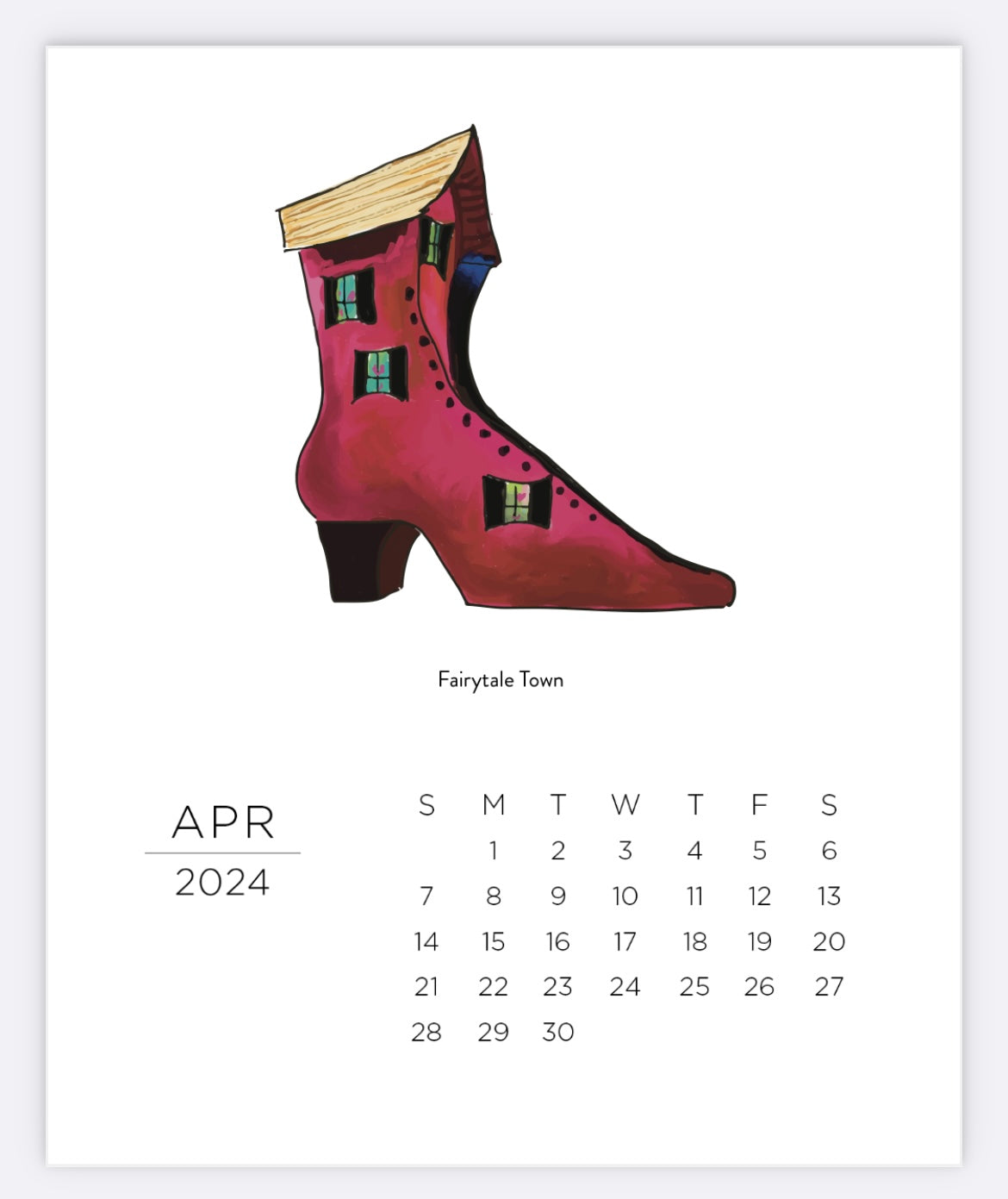 2024 Sacramento Desktop Calendar + easel