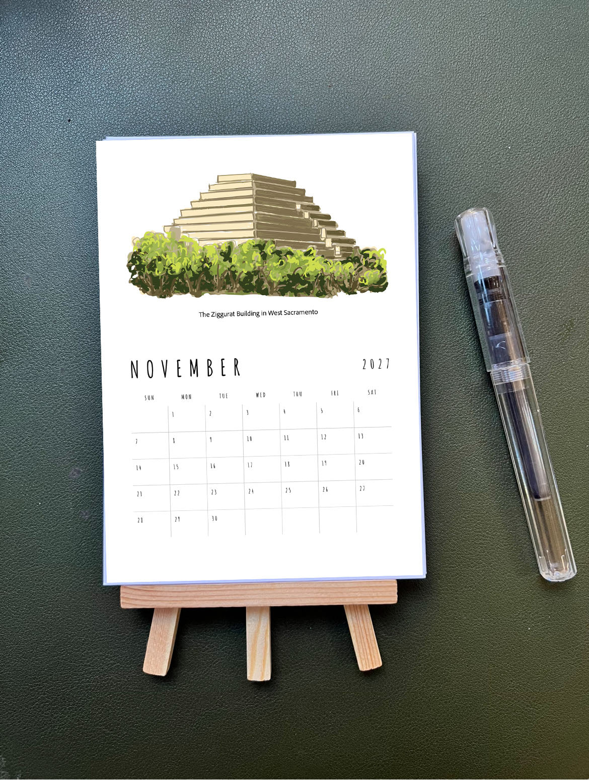 Greater Sacramento Desktop 2027 Calendar + Easel