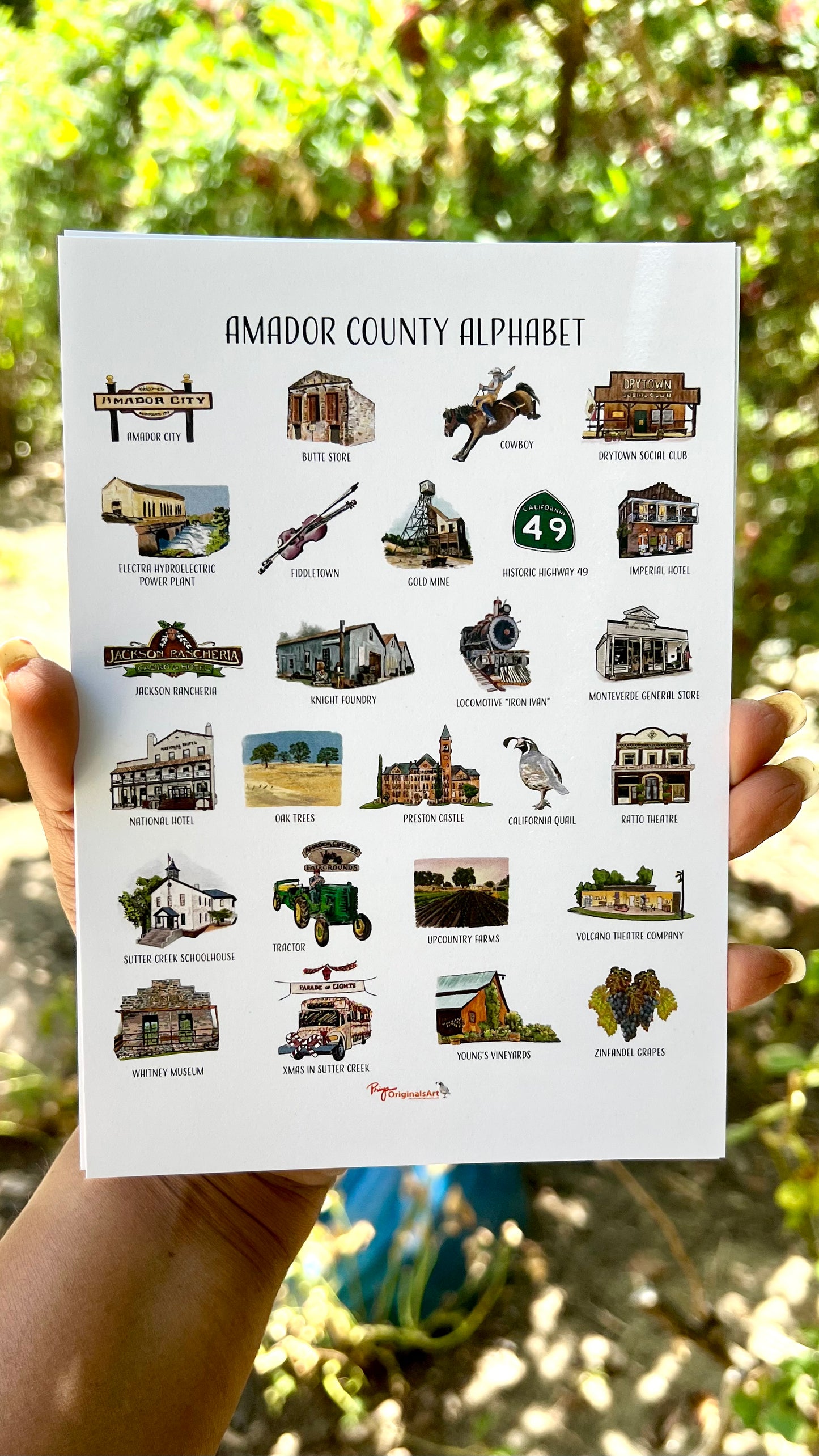Amador County Alphabet Prints - NEW!