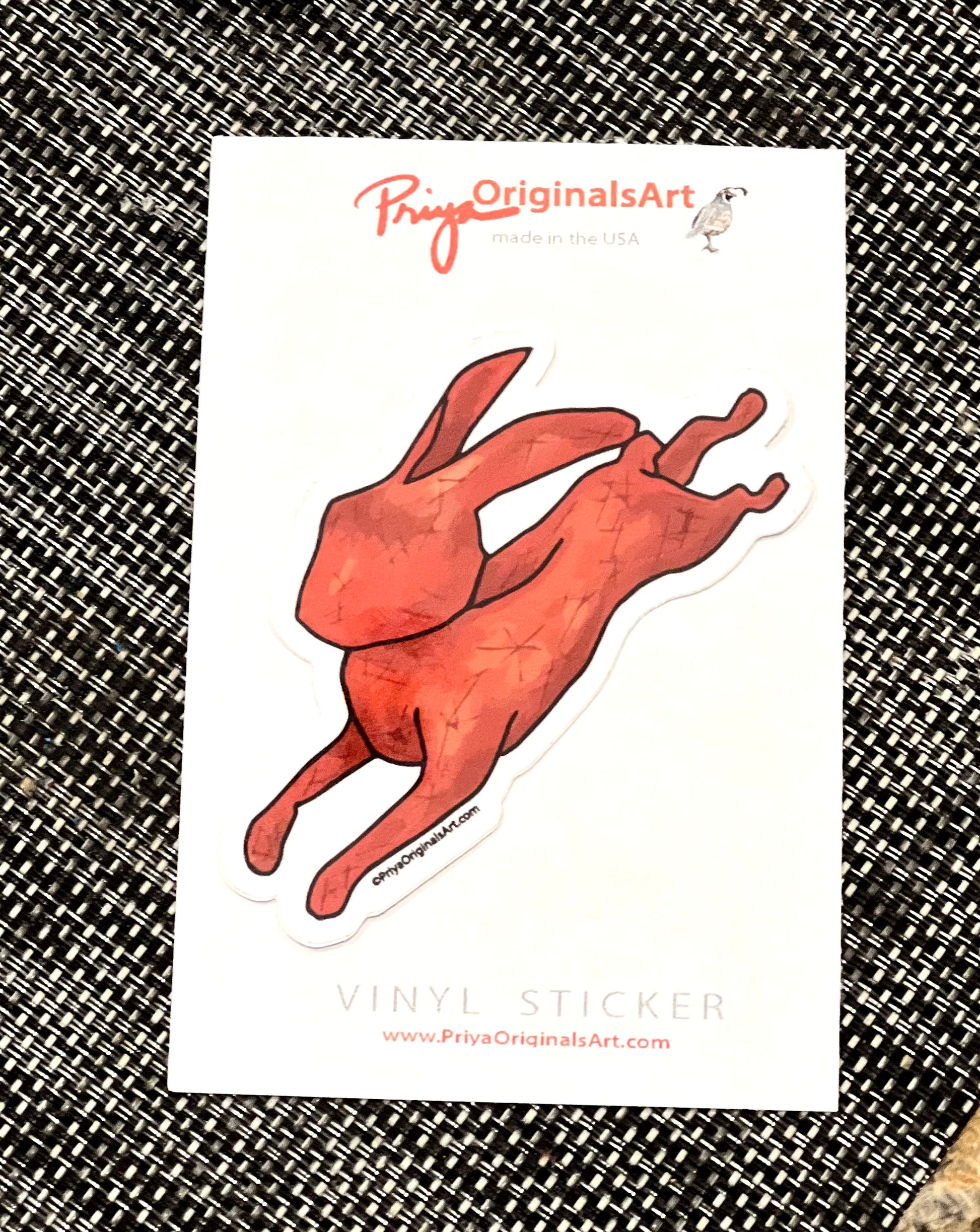 Red Rabbit sticker – priyaoriginalsart