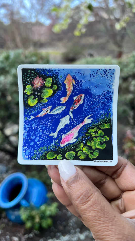 Swirling Koi sticker