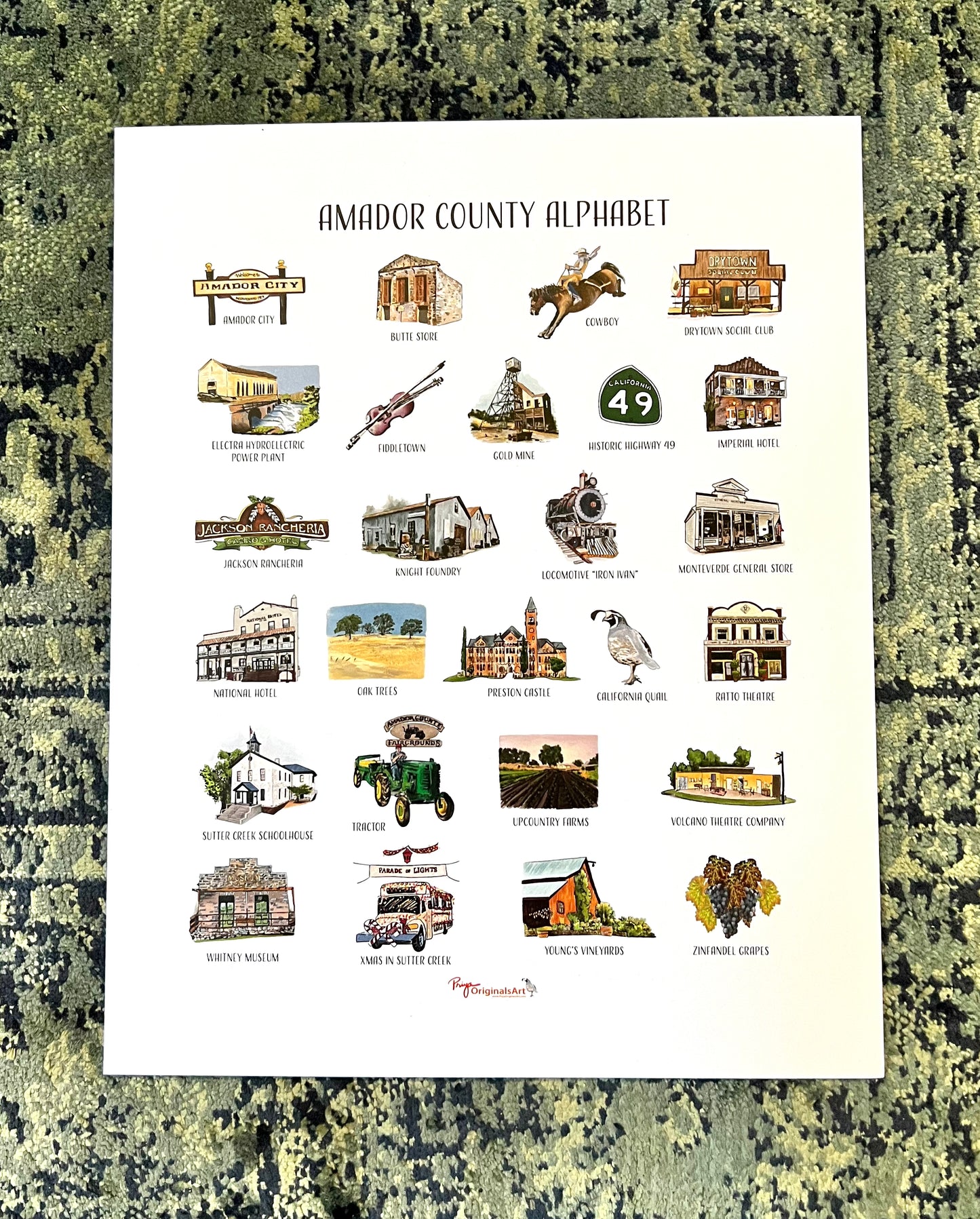 Amador County Alphabet Prints - NEW!