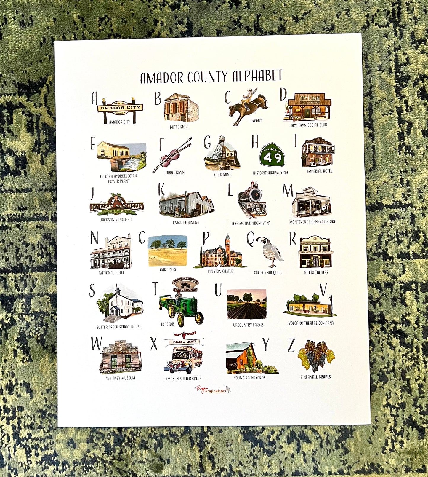 Amador County Alphabet Prints - NEW!