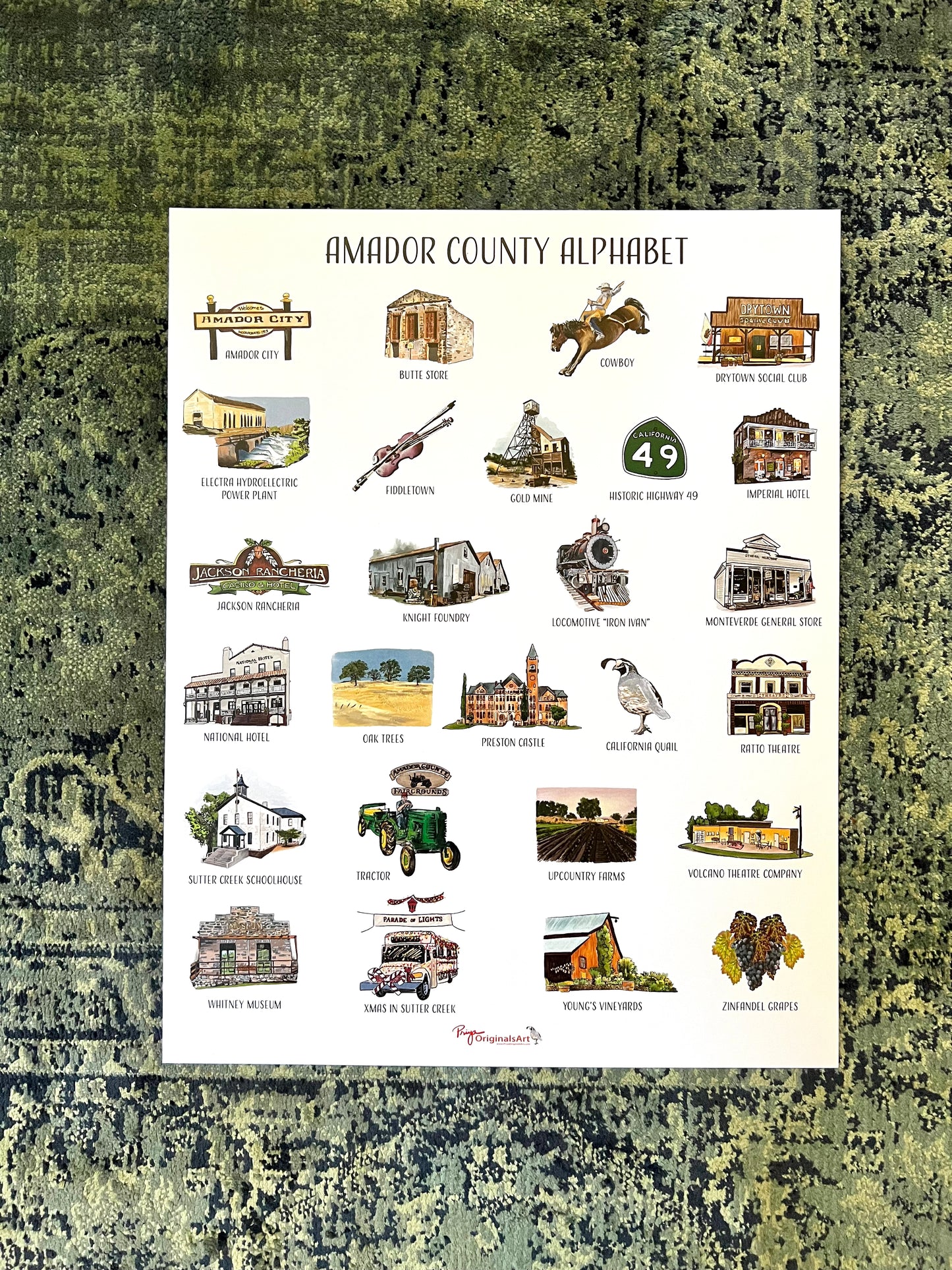 Amador County Alphabet Prints - NEW!