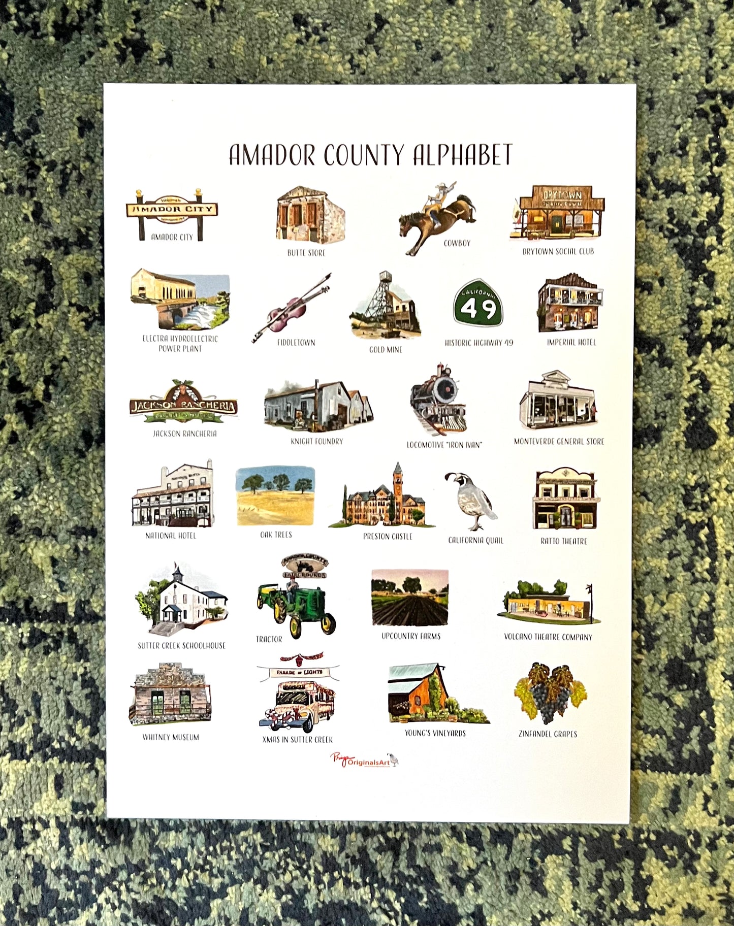 Amador County Alphabet Prints - NEW!